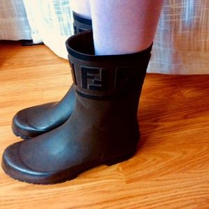 Fendi Rubber Rain Boots Size 38